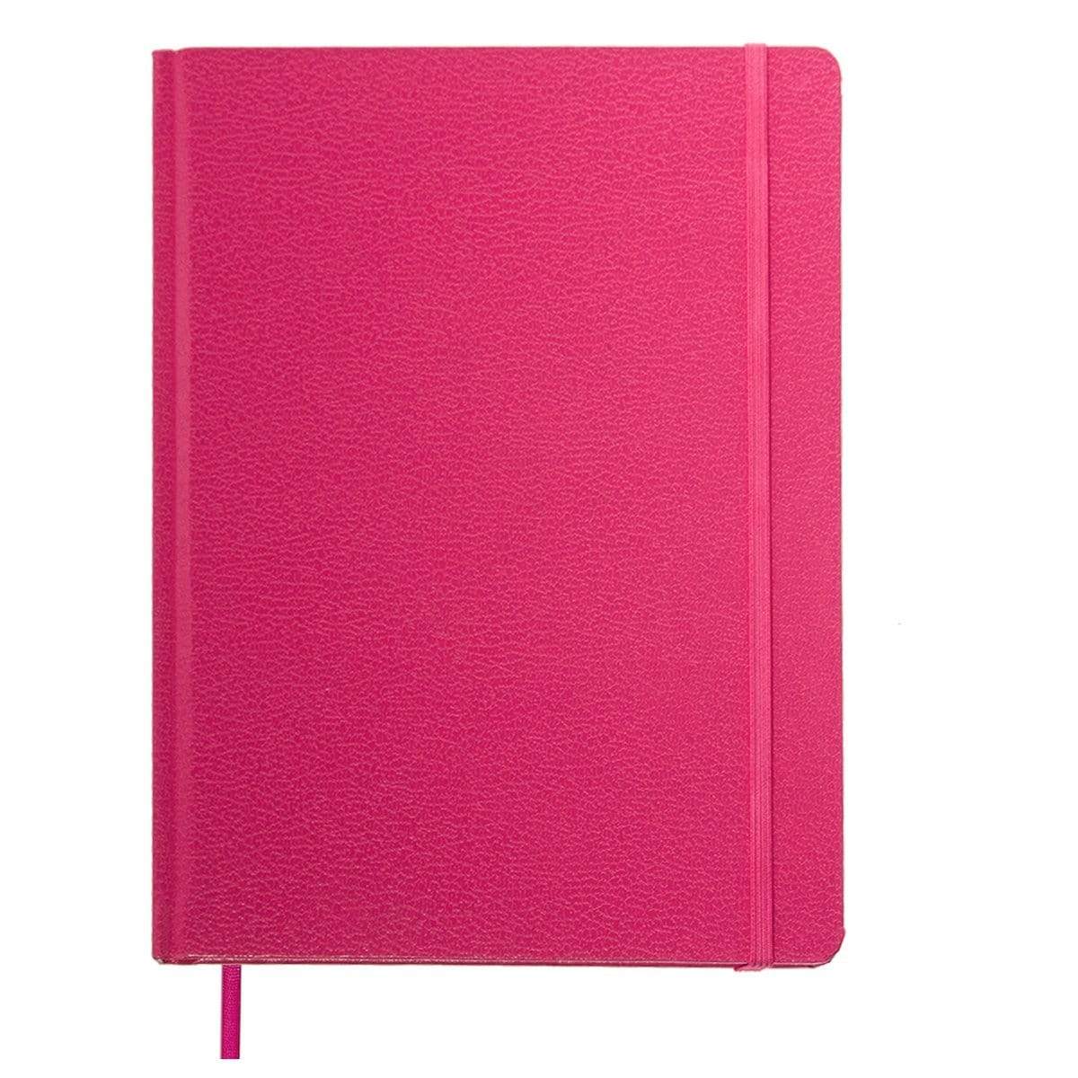 Select nice paper craft 4 pack 8 5 x 5 5 leatherette lined writing journals wide ruled banded notebook with ribbon bookmark pink a5 size