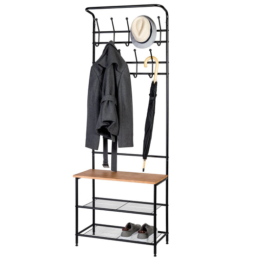 Entryway Coat Rack and Shoe Organizer